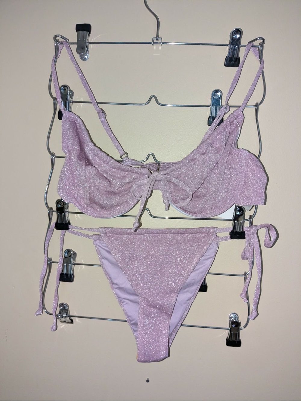 Sunday Brunch Bikini swimsuit new with tags NWT women’s large l purple sparkle